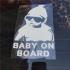 Наклейка в авто "Baby on board 2" 3M FGVBN